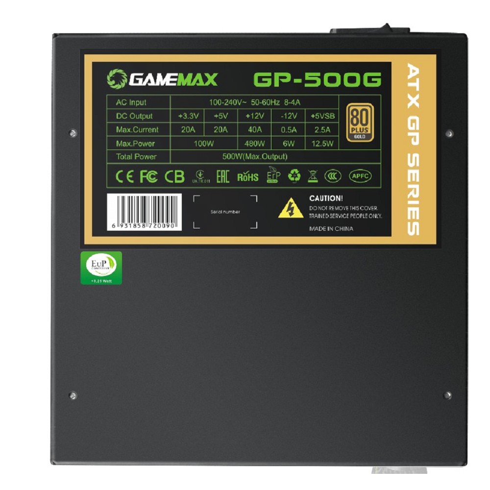 GameMax Блоки питания Блок питания ATX 500W GP-500G 80+ GOLD