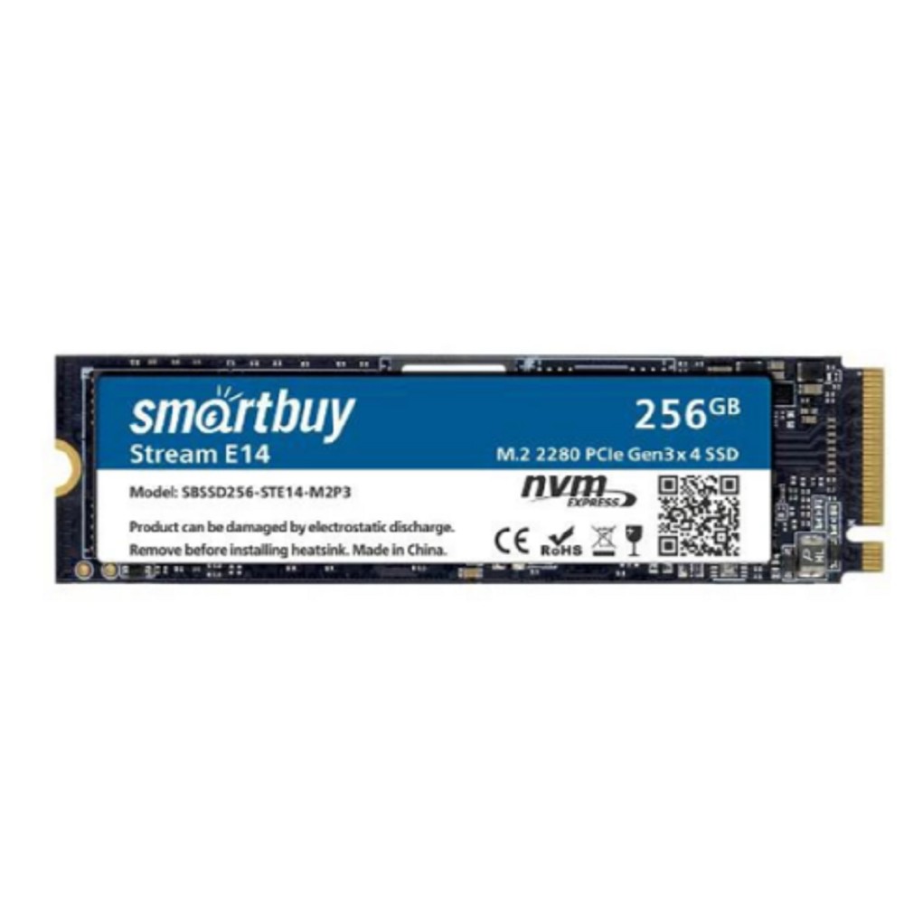 Smart buy накопитель Smartbuy M.2 SSD 256Gb Stream E14 SBSSD256-STE14-M2P3 NVMe PCIe3