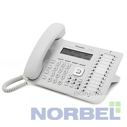 Panasonic Телефон KX-DT543RU Цифр.тел.с диспл. 3 строки, 24 клавиши, порт XDP для KX-TDA TDE NCP NS белый