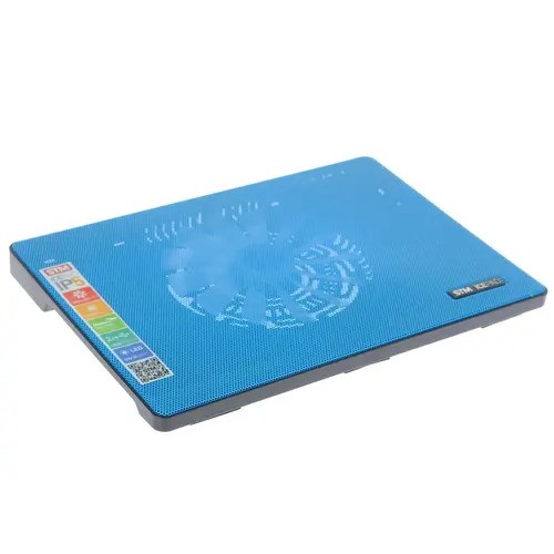 STM Подставка для ноутбука Laptop Cooling IP5 Blue 15,6", 1x 160x160 , 2xUSB, 4 LED backlight, Black plastic+metal mech