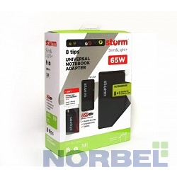 Адаптер для ноутбуков Storm SLU65 SLU65+, 65W, USB 2.1A , slim design + micro charger USB MCM1