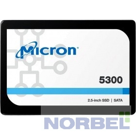 Crucial накопитель Micron 5300 PRO 7680GB 2.5 SATA Non-SED Enterprise Solid State Drive MTFDDAK7T6TDS-1AW1ZABYY