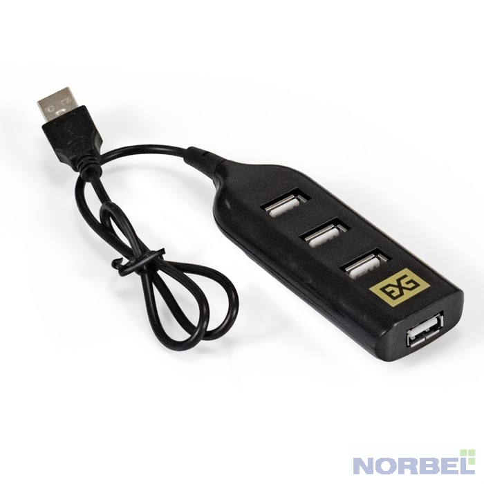 EXEGATE USB-концентраторы EX293976RUS USB-Хаб концентратор DUB-42 кабель-адаптер USB2.0 --> 4xUSB2.0, Plug&Play, черный