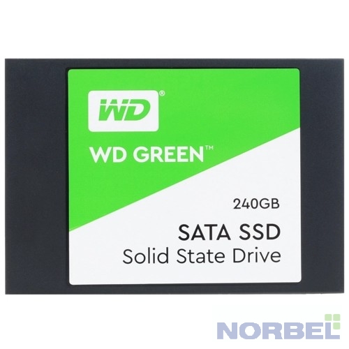 Western digital накопитель WD SSD GREEN 240Gb SATA3 2,5” 7мм WDS240G3G0A WDS240G2G0A , 1 year