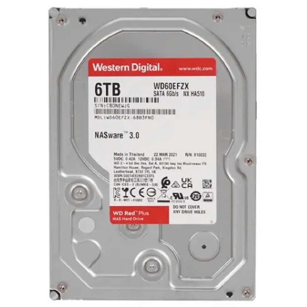 Western digital Жесткий диск 6TB WD NAS Red Plus WD60EFZX