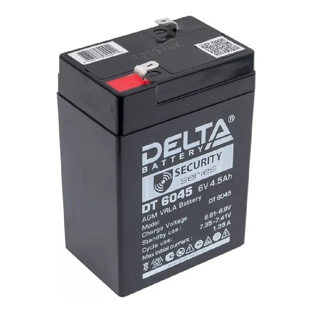 Delta батареи DT 6045 4.5 А ч, 6В свинцово- кислотный аккумулятор