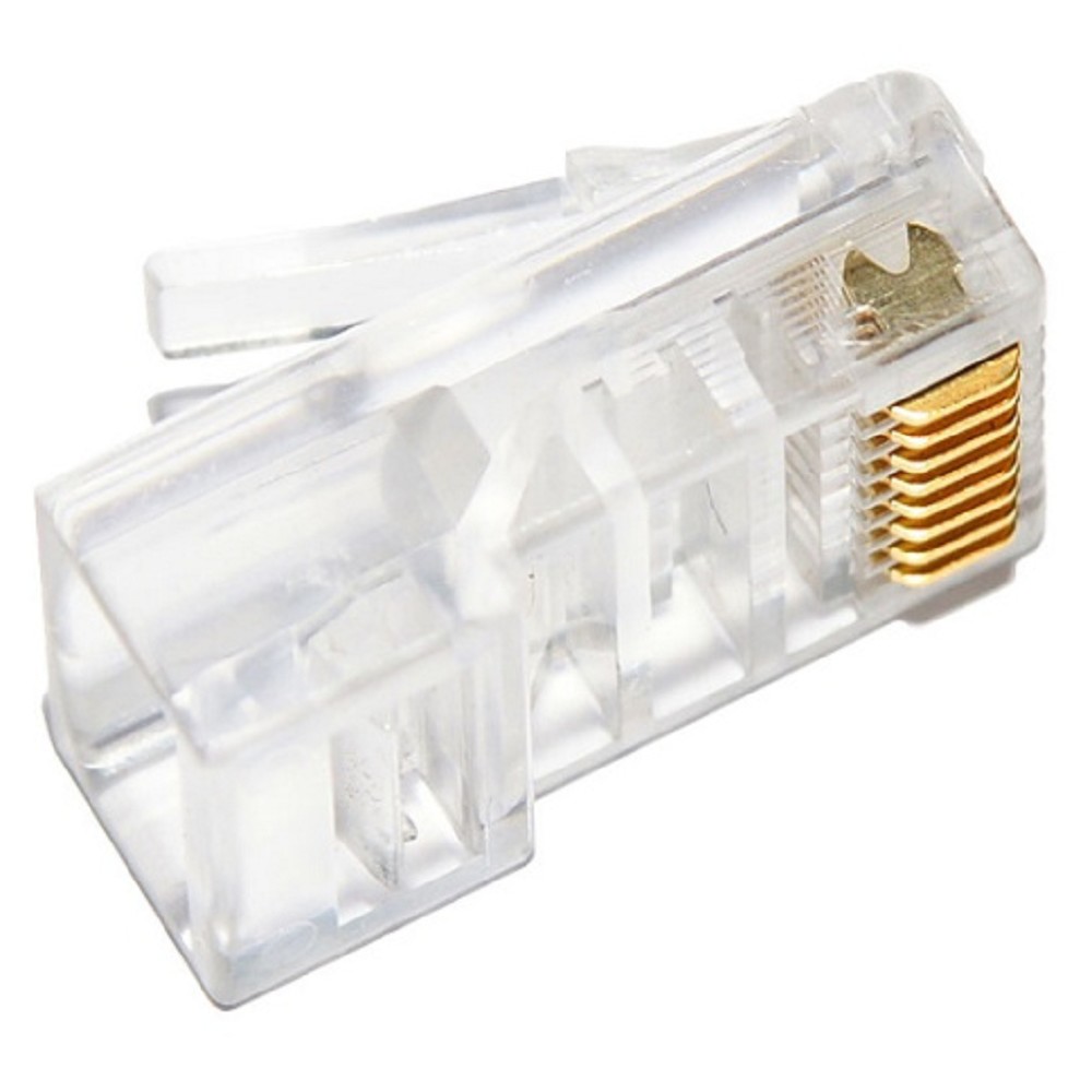Cabeus Разъемы, Проходные адаптеры, Вставки 8P8C Коннектор RJ-45 под витую пару, категория 5e, универсальный для одножильного и многожильного кабеля