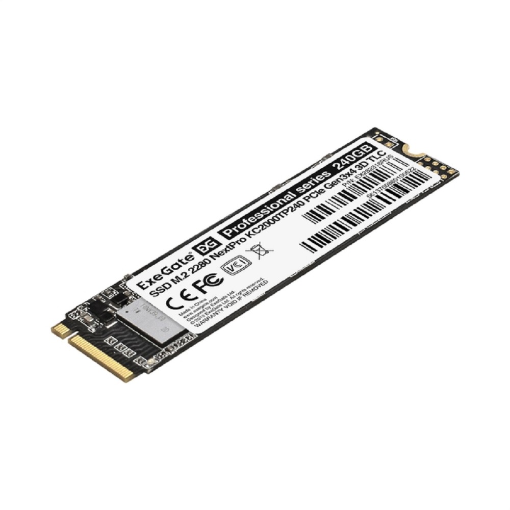EXEGATE носитель информации SSD M.2 240GB NextPro KC2000TP240 PCIe Gen3x4, NVMe, 22x80mm, 3D TLC EX282318RUS