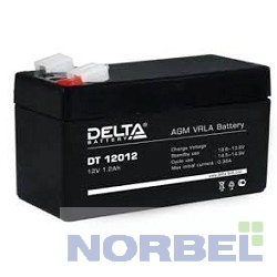 Delta батареи DT 12012 1.2 А ч, 12В свинцово- кислотный аккумулятор