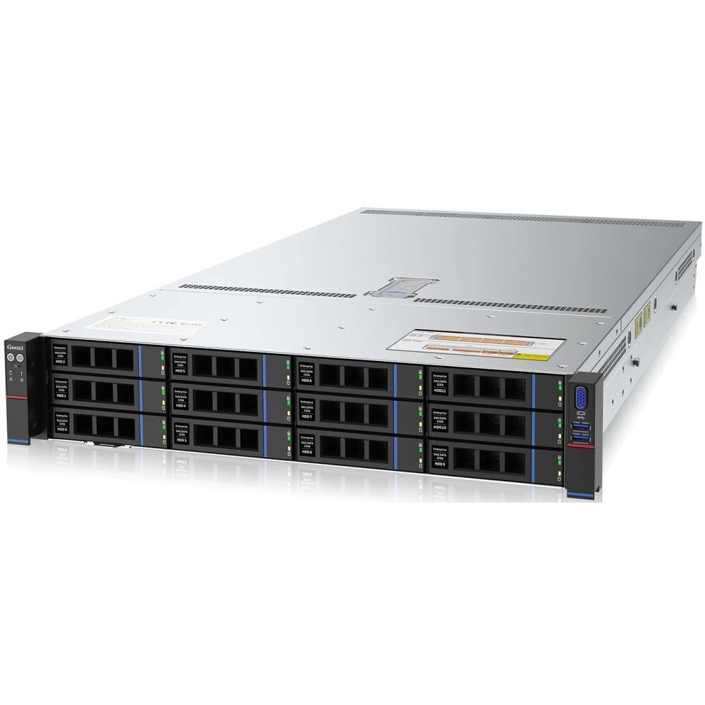 Gooxi Сервер SL201-D12R-NV-G3 2U, 2xLGA4189 ; 32x DDR4; 12x 3.5 2.5" SATA SAS NVMe ; 2x 2.5" rear SAS SATA; 2x 2.5" rear NVMe ; 2х M.2 NVMe 2280 ; 1xPCIe 4.0x16; 2xPCIe 4.0x8 ; OCP3.0 ; 2x1GbE i350; IPM