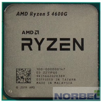 Amd Процессор CPU Ryzen 5 4600G OEM 100-000000147 3,70GHz, Turbo 4,20GHz, Vega 7 AM4