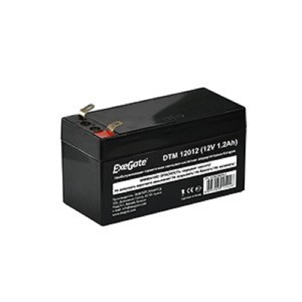 EXEGATE батареи EX282956RUS Аккумуляторная батарея DTM 12012 12V 1.2Ah, клеммы F1
