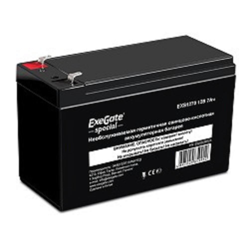 EXEGATE батареи ES252436RUS Аккумуляторная батарея DT 1207 EXS1270 12V 7Ah, клеммы F1