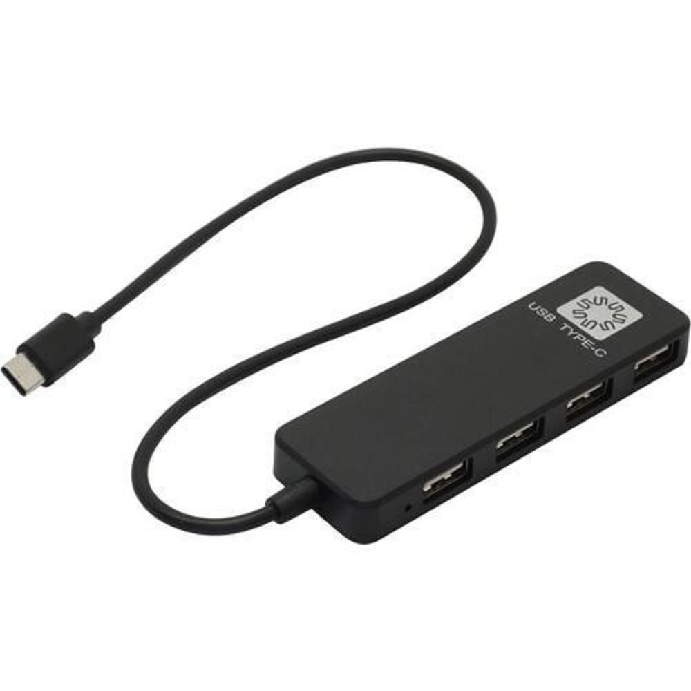 5bites USB-концентраторы HB24C-210BK Концентратор 4 USB2.0 TYPE-C PLUG BLACK