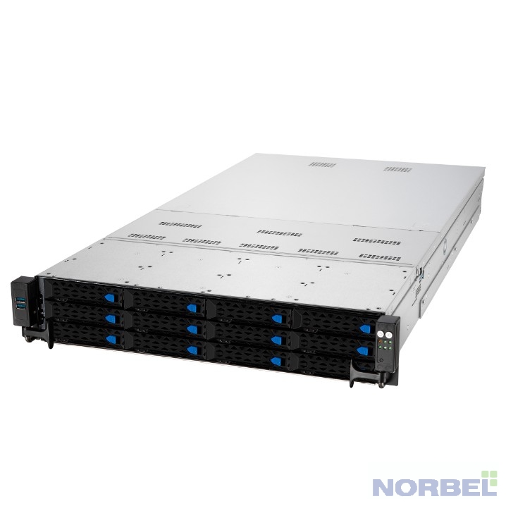 Asus серверная платформа 90SF00Z8-M00CL0 RS720-E10-RS12, 2U, 2xLGA4189 3rd Gen Scalable , 32 DDR4, 12x3.5 hot-swap bays 8x NVMe SAS SATA + 4x SATA SAS , 2х M.2 slots 2280 , 8xPCIe x8 + OCP 3.0, Aspeed AST2600,
