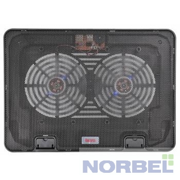 Buro Аксессуар к ноутбуку Подставка для ноутбука 15.6"355x255x30mm 2xUSB 2x 140mmFAN 657г металлическая сетка пластик черный BU-LCP156-B214H