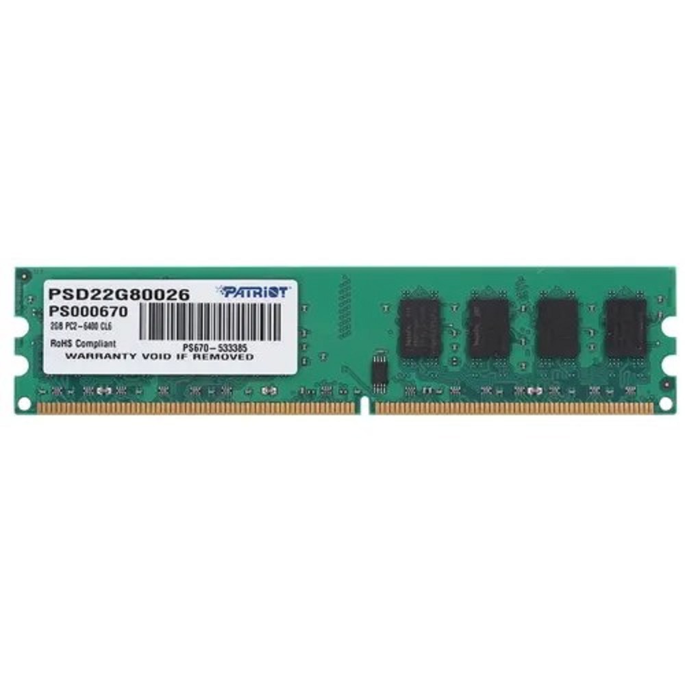 Patriot Модуль памяти DDR2 DIMM 2GB PC2-6400 800MHz PSD22G80026