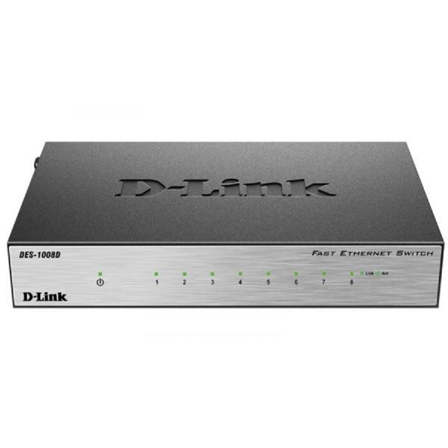 D-Link Сетевое оборудование DES-1008D L2B Неуправляемый коммутатор с 8 портами 10 100Base-TX