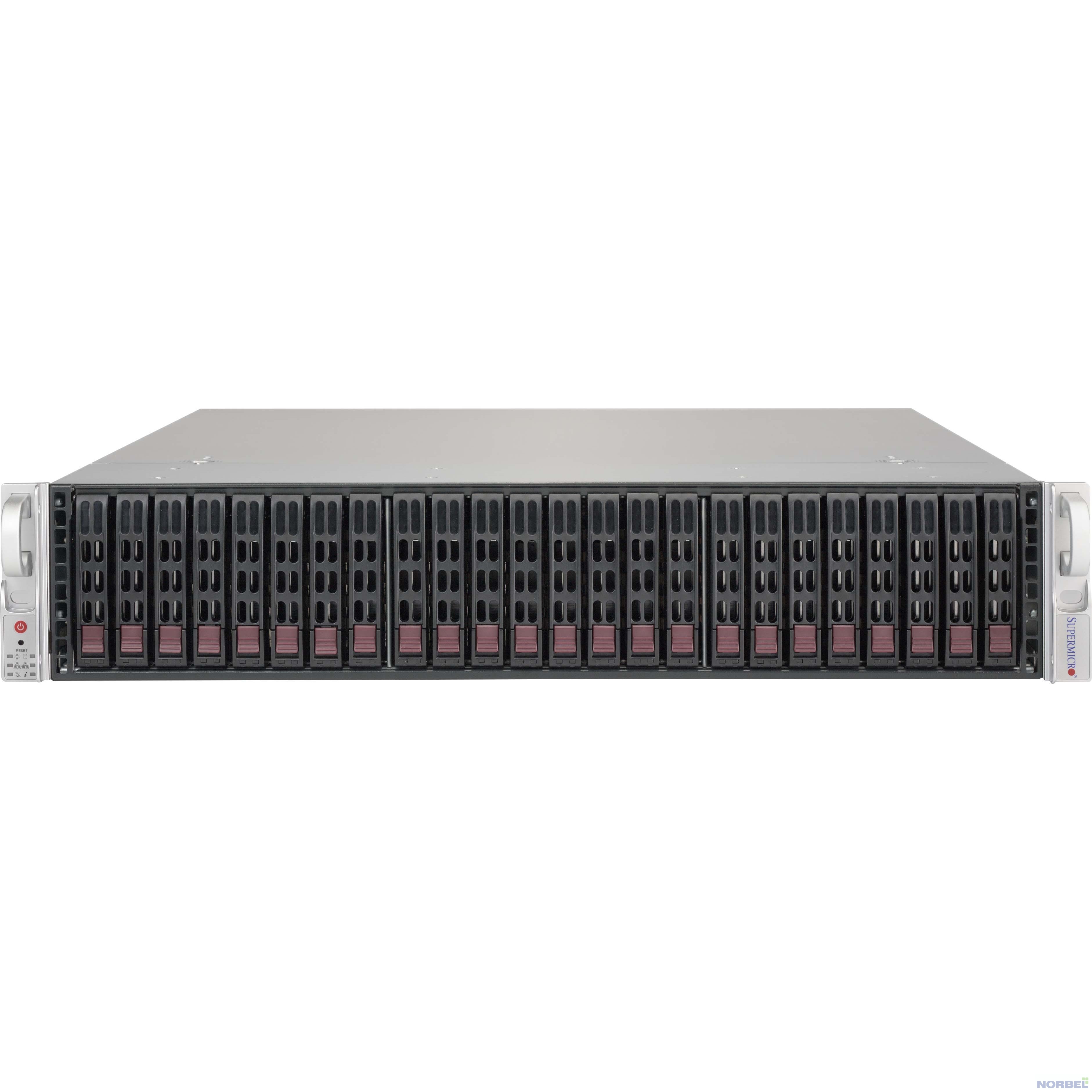 Supermicro Корпус CSE-216BE1C-R609JBOD 2U Storage JBOD Chassis with capacity 24 x 2.5&quot; hot-swappable HDDs bays, Single Expander Backplane Boards support SAS3 2 or SATA3 HDDs with 12Gb s throughput,
