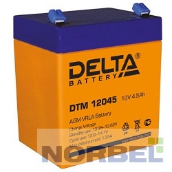 Delta батареи DTM 12045 4,5А ч, 12В свинцово- кислотный аккумулятор