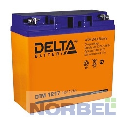 Delta батареи DTM 1217 17 А ч, 12В свинцово- кислотный аккумулятор