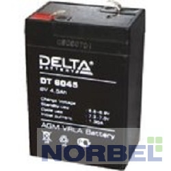 Delta батареи DT 6045 4.5 А ч, 6В свинцово- кислотный аккумулятор