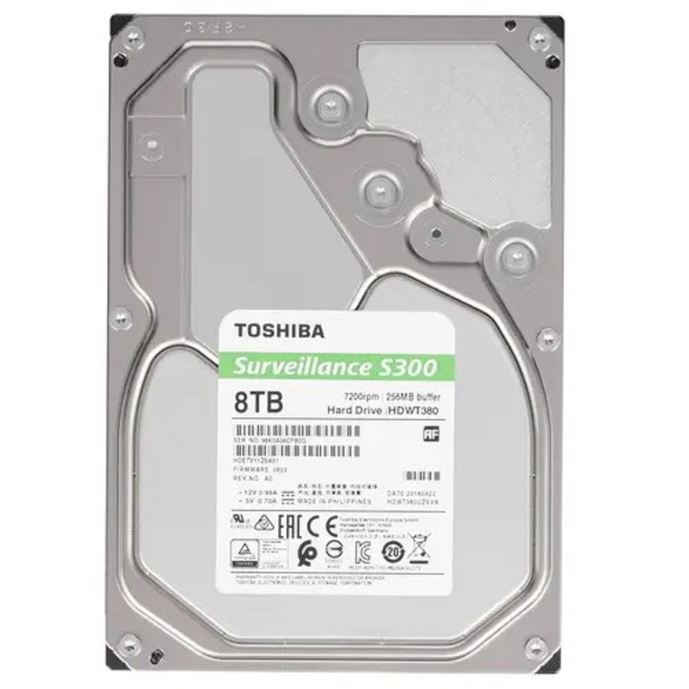 Toshiba Жесткий диск 8TB Surveillance S300 HDWT380UZSVA