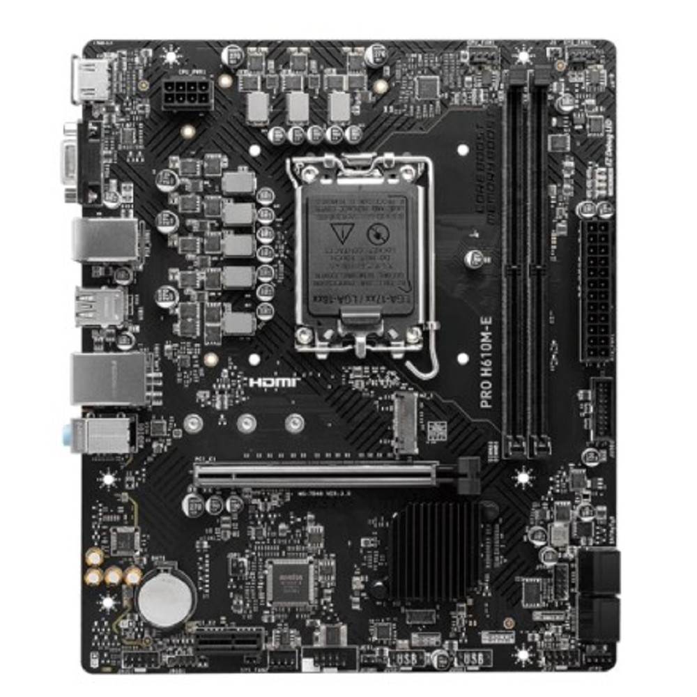 MicroStar MSI PRO H610M-E LGA1700, H610, 2xDDR5, mATX,VGA+HDMI