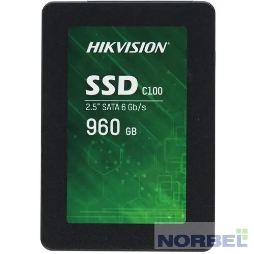 Hikvision носитель информации SSD 2.5" 960GB С100 Series <HS-SSD-C100 960G> SATA3, up to 550 480MBs, 3D NAND, 320TBW