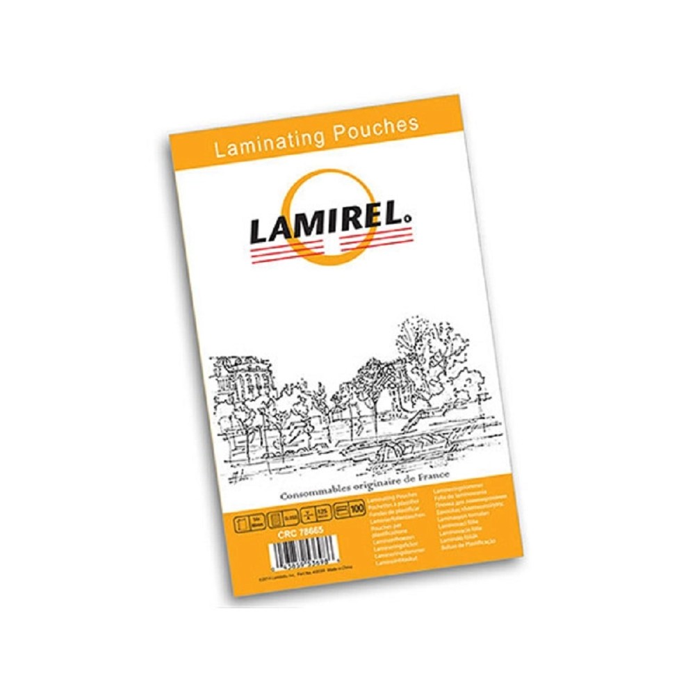 Fellowes Пленка для ламинирования 125мкм 100шт глянцевая 54x86мм Lamirel LA-78665