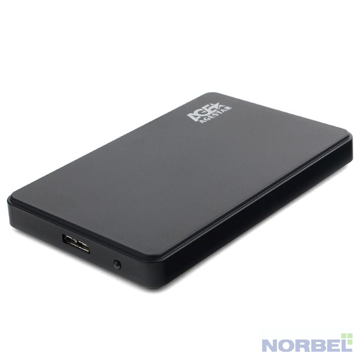 AgeStar Контейнер для HDD 3UB2P2 USB 3.0 Внешний корпус 2.5" SATAIII HDD SSD 3UB2P2 BLACK пластик, чёрный. UASP