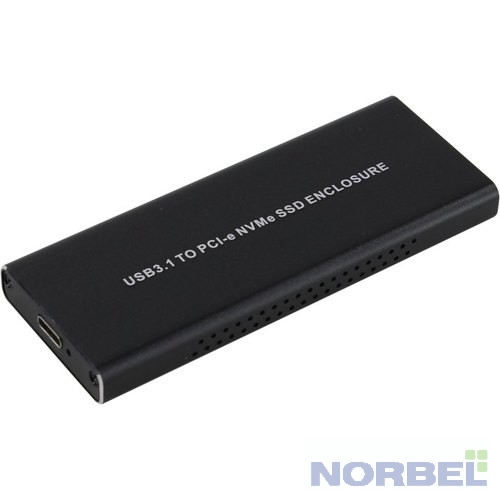 Orient Контейнер для HDD 3550U3, USB 3.1 Gen2 контейнер для SSD M.2 NVMe 2230 2242 2260 2280 M-Key, PCIe Gen3x2 JMS583 , до 10 GB s, поддержка UAPS,TRIM, разъем USB3.1 Type-C + кабель USB3.1 Type-A, черный 30900
