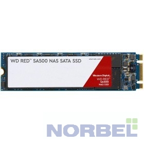 Western digital накопитель SSD WD Red SA500 NAS 3D NAND WDS200T1R0B 2ТБ M2.2280 SATA-III TLC