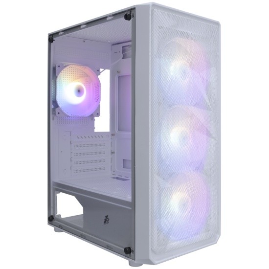 1STPLAYER Корпус FD3-M White mATX 4x120mm LED fans FD3-M-WH-4F1-W