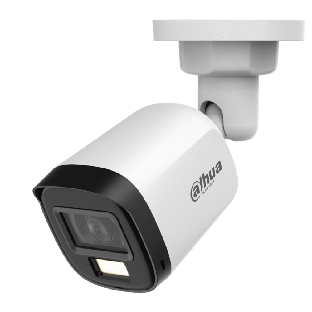 DAHUA Видеонаблюдение DH-HAC-B1A21P-U-IL-0280B Уличная цилиндрическая HDCVI-видеокамера 2Мп; CMOS; объектив 2.8мм; BNC переключаемый HDCVI TVI AHD CVBS ; ИК до 30м, Led 20м; IP67; пластик