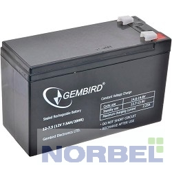 Gembird батареи Аккумулятор для Источников Бесперебойного Питания BAT-12V7.5AH