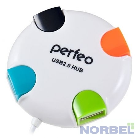 Perfeo Контроллер USB-HUB 4 Port, PF-VI-H020 White белый PF 4284