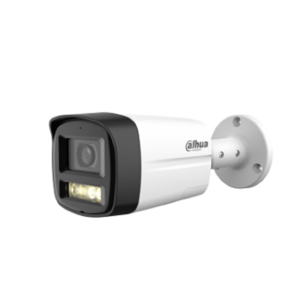 DAHUA Видеонаблюдение DH-HAC-HFW1200TLMP-IL-T-0360B Уличная цилиндрическая HDCVI 2Мп; CMOS; объектив 3.6мм; ИК 40м, Led 40м; IP67;металл, пластик