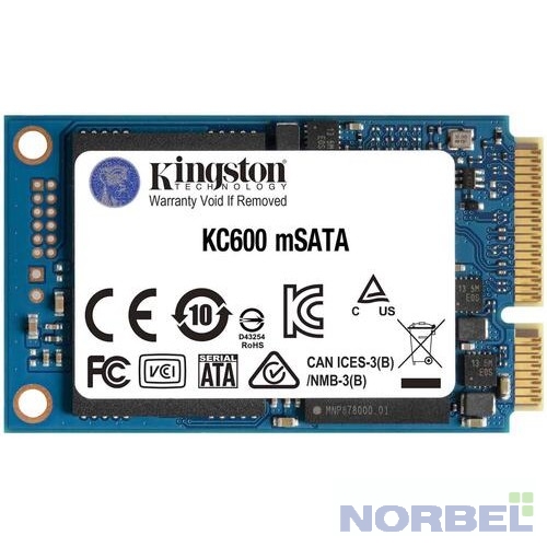 Kingston накопитель SSD 512GB KC600 Series SKC600MS 512G mSATA