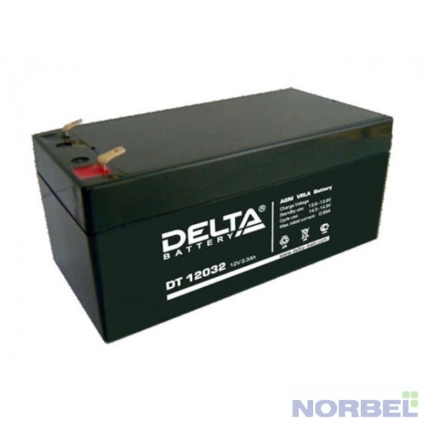 Delta батареи DT 12032 3.2 А ч, 12В свинцово- кислотный аккумулятор