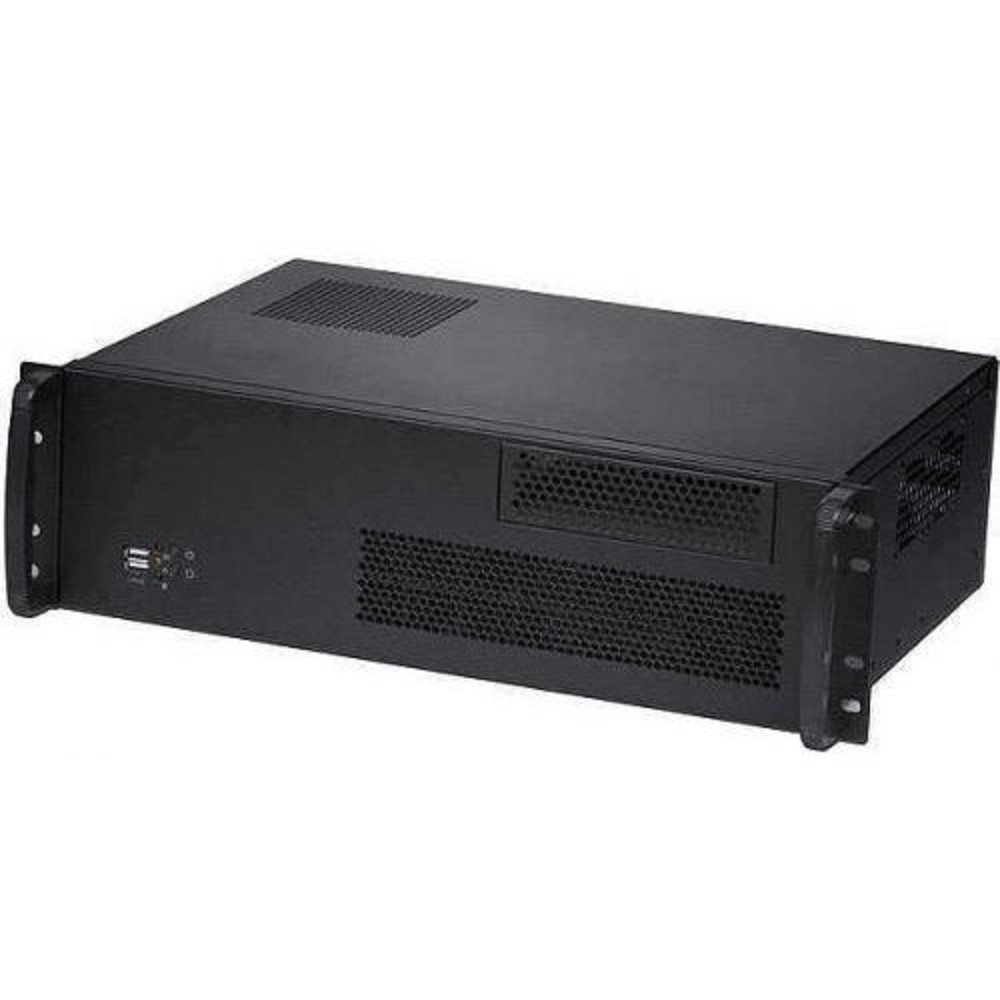 Procase Корпус RU330-B-0 Корпус 3U rear front-access server case, черный, без блока питания, глубина 300мм, MB 12"x9.6" RU330-B-0