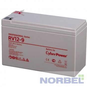 CyberPower батареи комплектующие к ИБП Аккумуляторная батарея RV 12-9 12V 9Ah