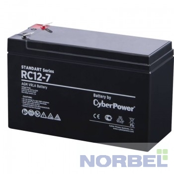 CyberPower батареи комплектующие к ИБП Аккумуляторная батарея RC 12-7 12V 7Ah