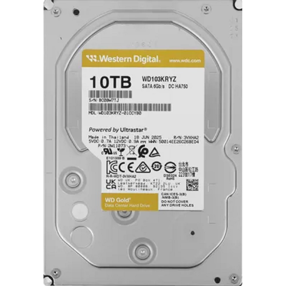 Western digital Жесткий диск 10TB WD Gold WD103KRYZ