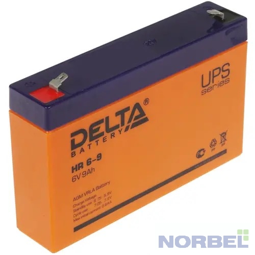 Delta батареи HR 6-9 9 А ч, 6В свинцово- кислотный аккумулятор