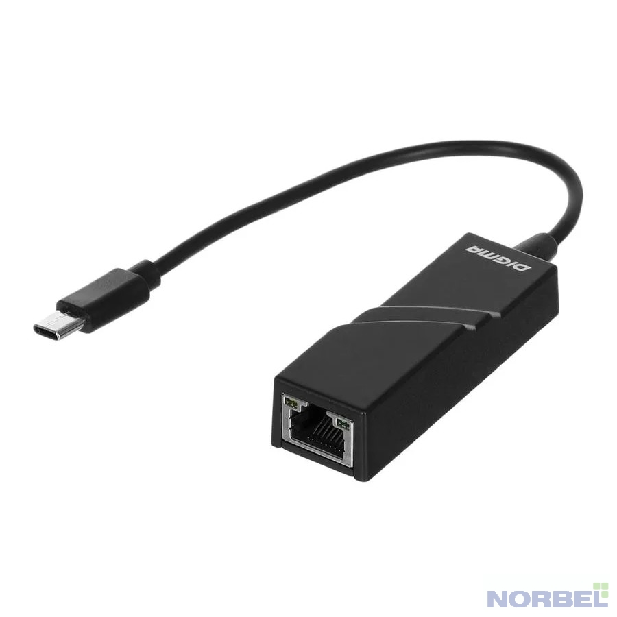 Digma Сетевое оборудование D-USBC-LAN100 Net Adapter Ethernet USB Type-C pack:1pcs