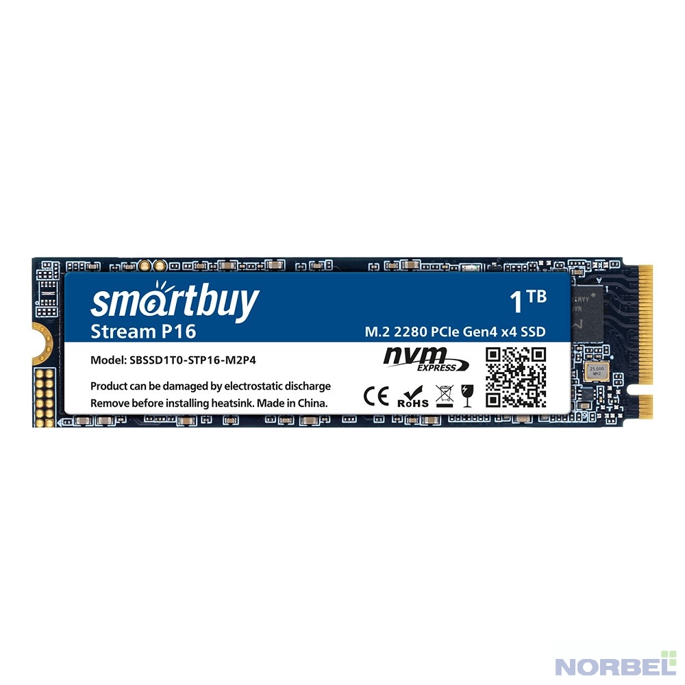 Smart buy накопитель Smartbuy M.2 SSD 1Tb Stream P16 SBSSD1T0-STP16-M2P4 NVMe PCIe4