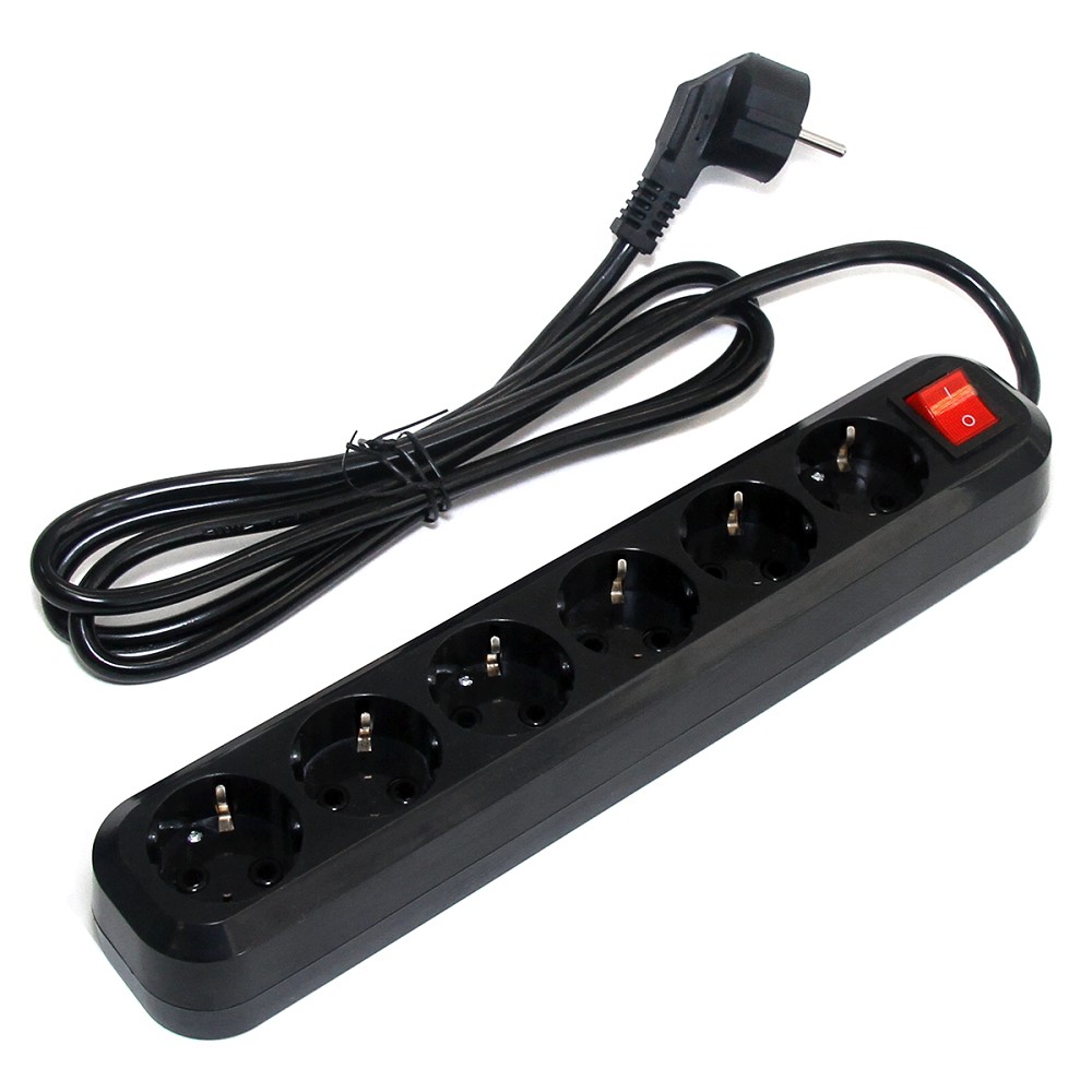 5bites Сетевой фильтр SP6B-350 Сетевой фильтр 6S 3 1.5MM2 16A ABS 5M BLACK