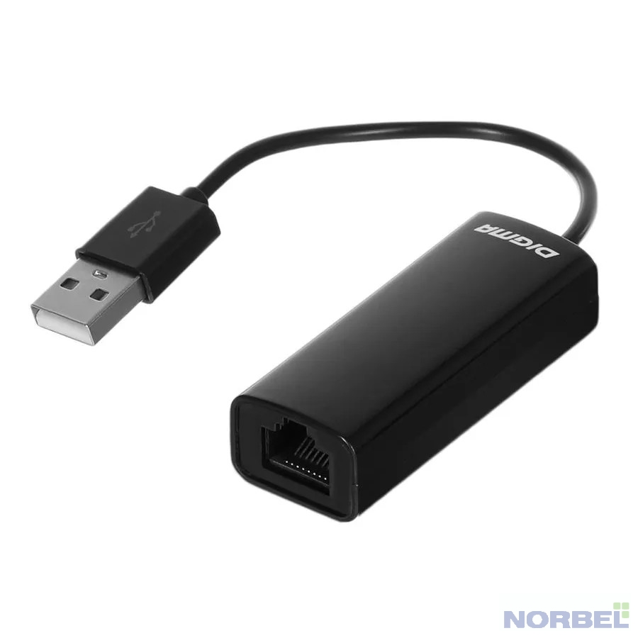 Digma Сетевое оборудование D-USB2-LAN100 Net Adapter Ethernet USB 2.0 pack:1pcs