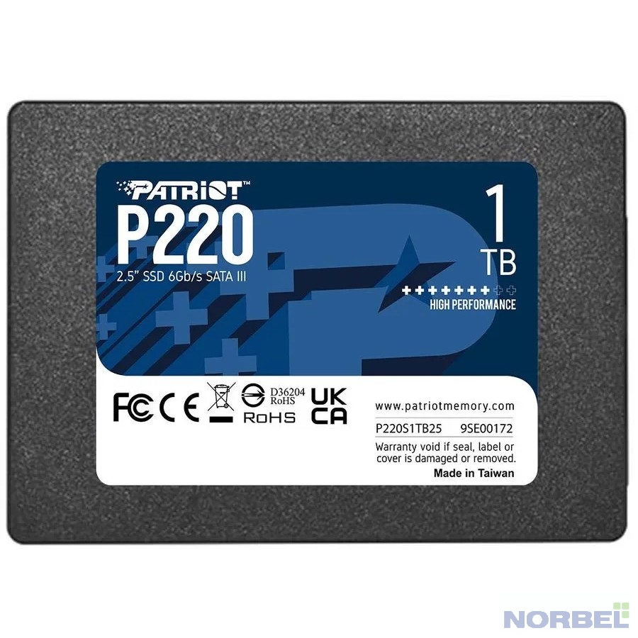 Patriot носитель информации SSD 1Tb P220S1TB25 P220 2.5" SATA3